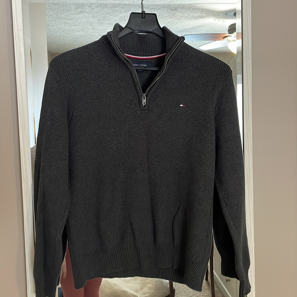 Vintage Tommy Hilfiger 1/4 Zip Wool Sweater Size Large